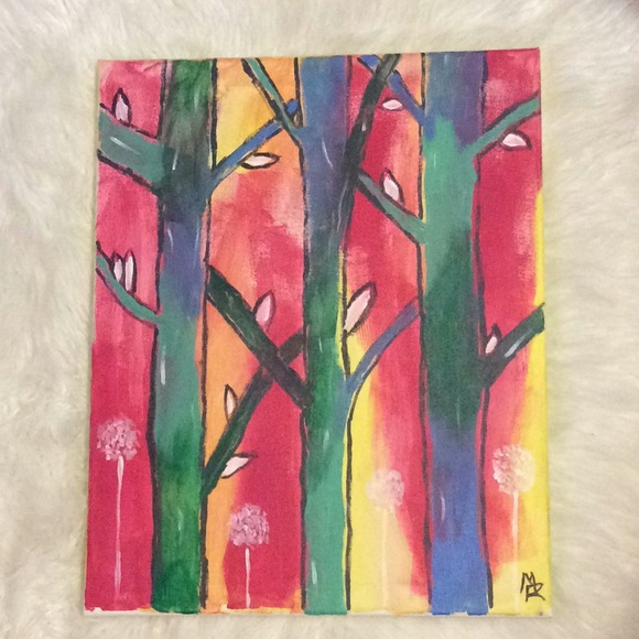 Wall Art Colorful Bright Abstract Outdoor Painting Poshmark